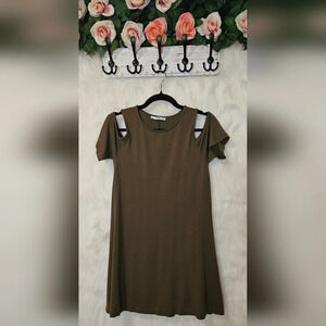 Pull&Bear Cutout Shoulder Mini Dress